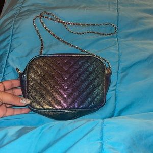 metallic colorful crossbody purse